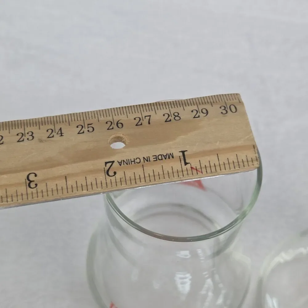 Vintage 7-Up The Uncola Glasses Set of‎ 2 Upside Down Glass Vintage Seven Up